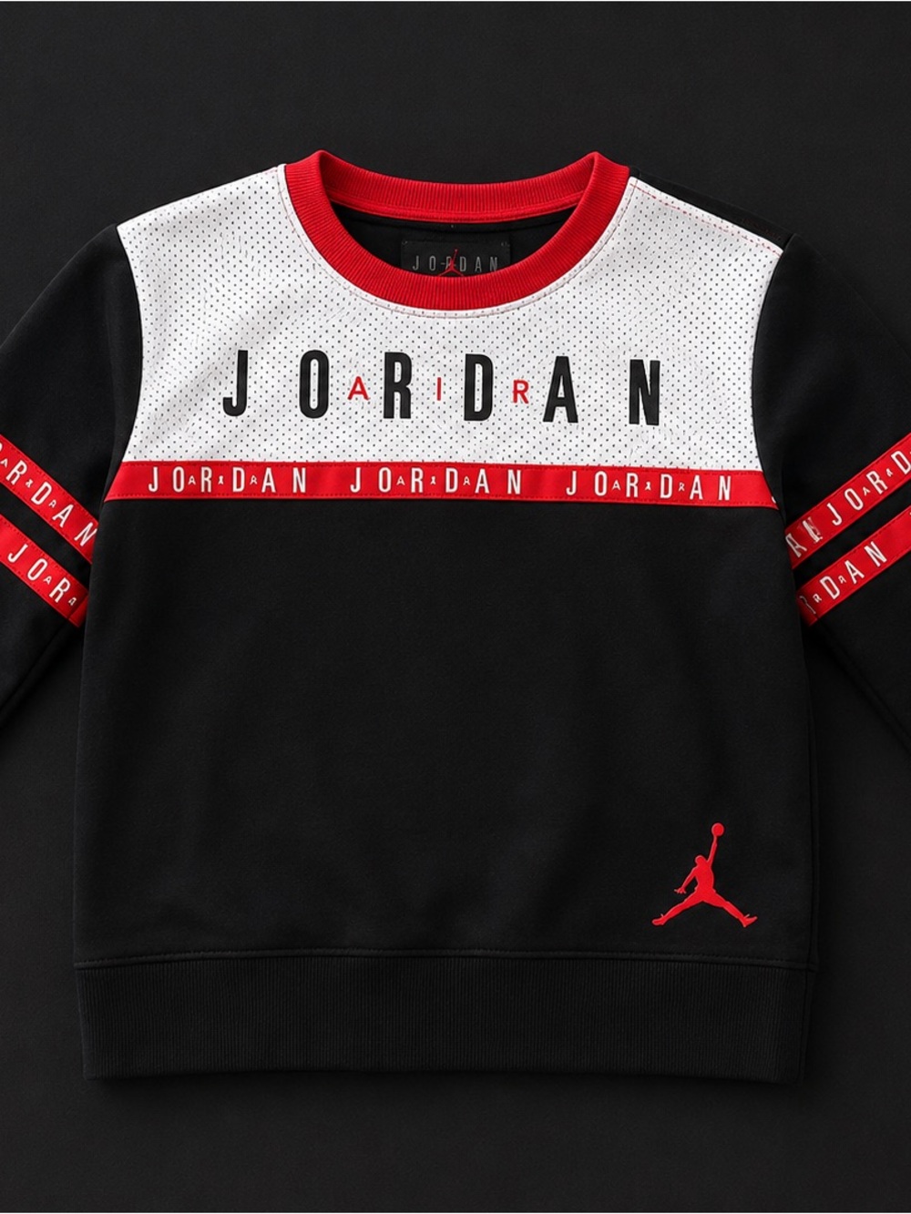 Jordan Black White Red Pullover Sweatshirt